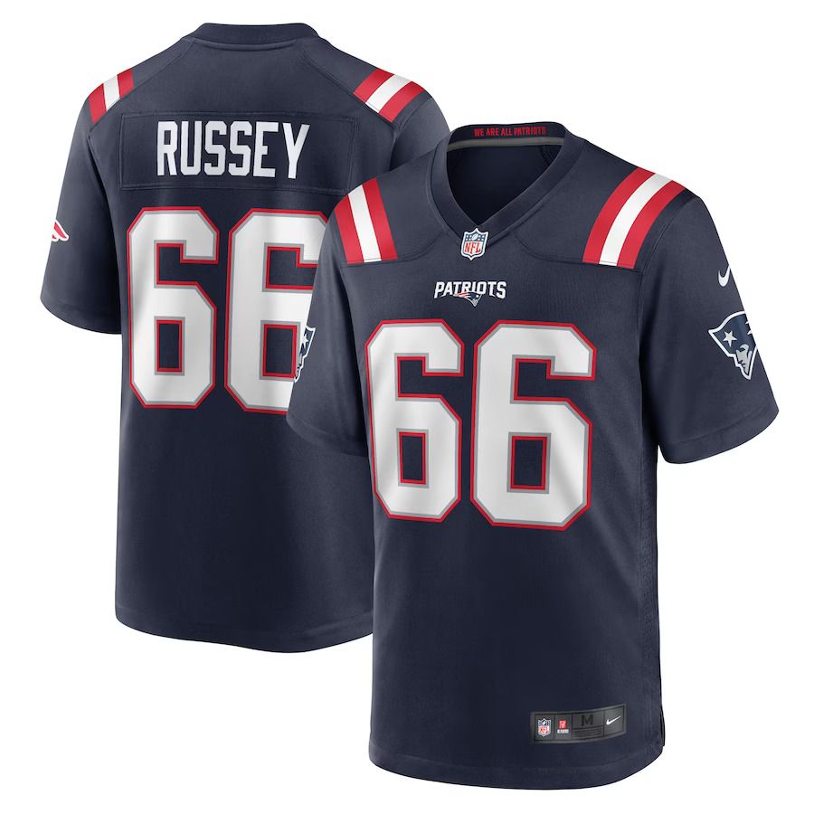 Men New England Patriots #66 Kody Russey Nike Navy Game Player NFL Jersey